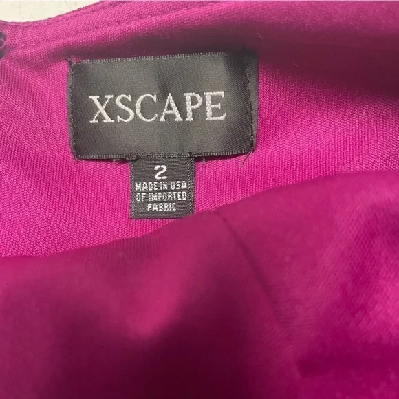 Xscape One Shoulder Evening Gown Pink Size 2 - Picture 13 of 16